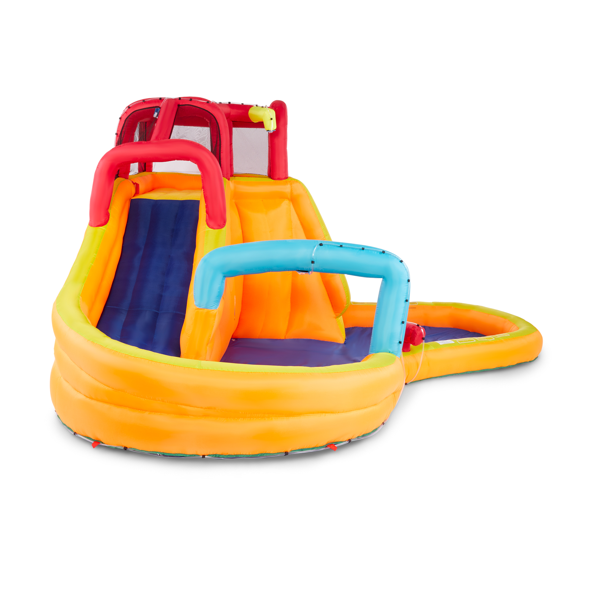 banzai inflatable outdoor lazy river adventure water park slide & pool