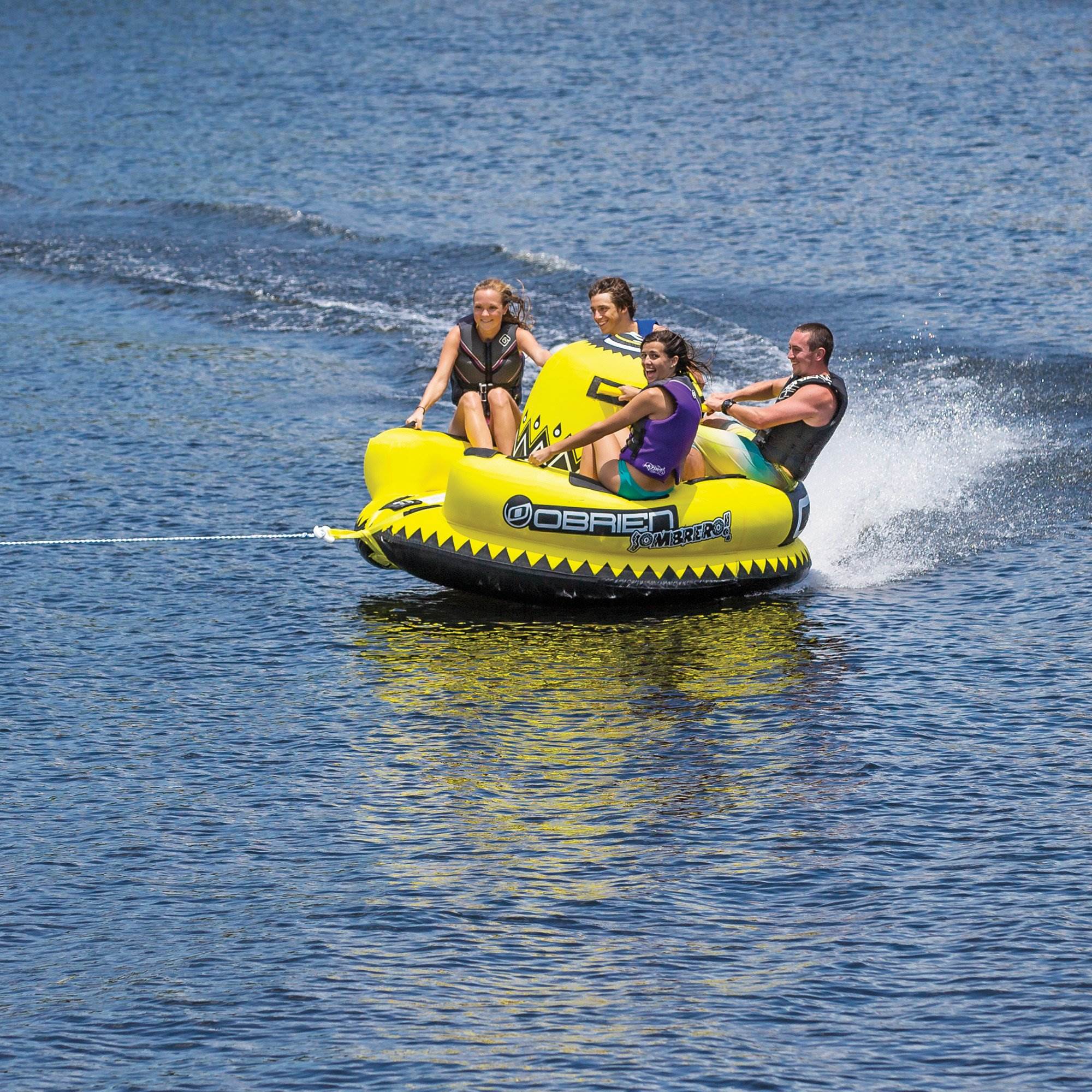 OBrien Inflatable 4 Person Sombrero Towable Boat Lake 