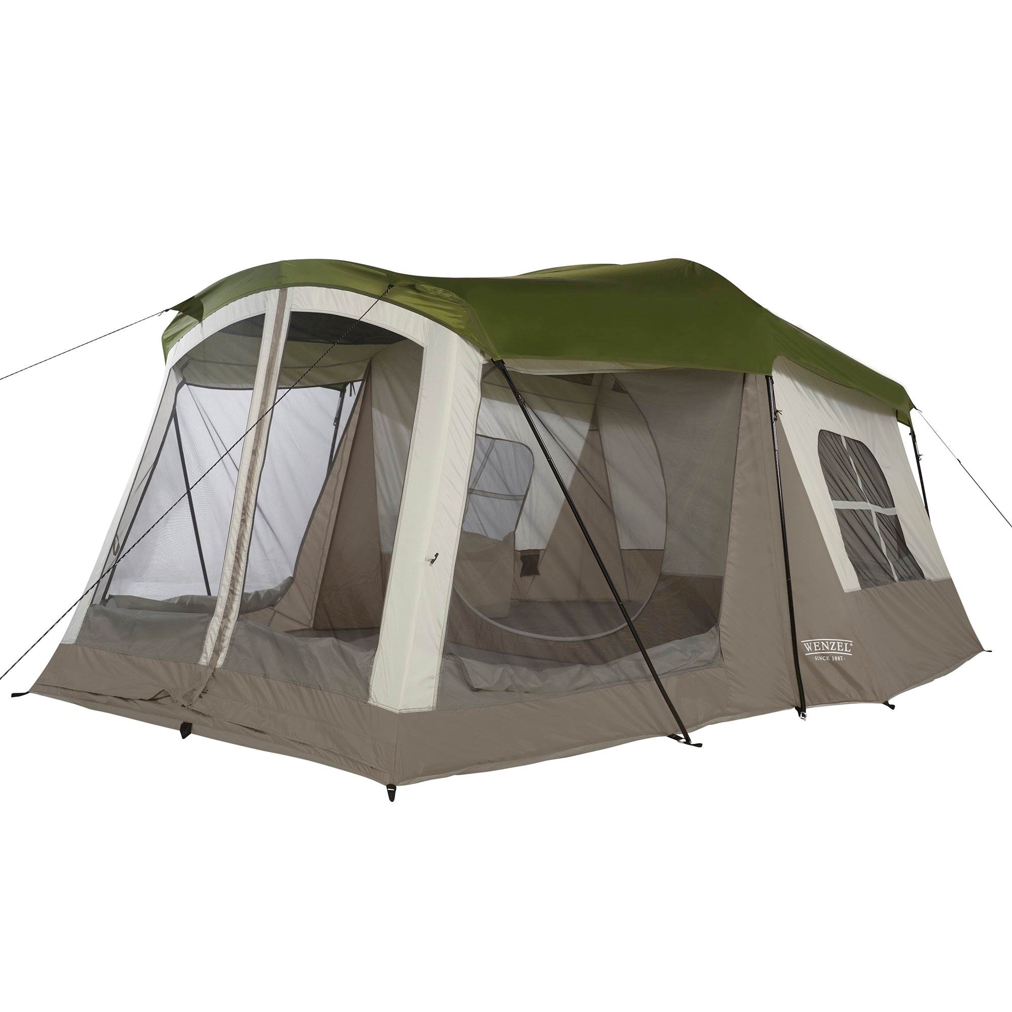 Wenzel Klondike Large Outdoor 8 Person 11 Person Cabin Tent with Screen Room