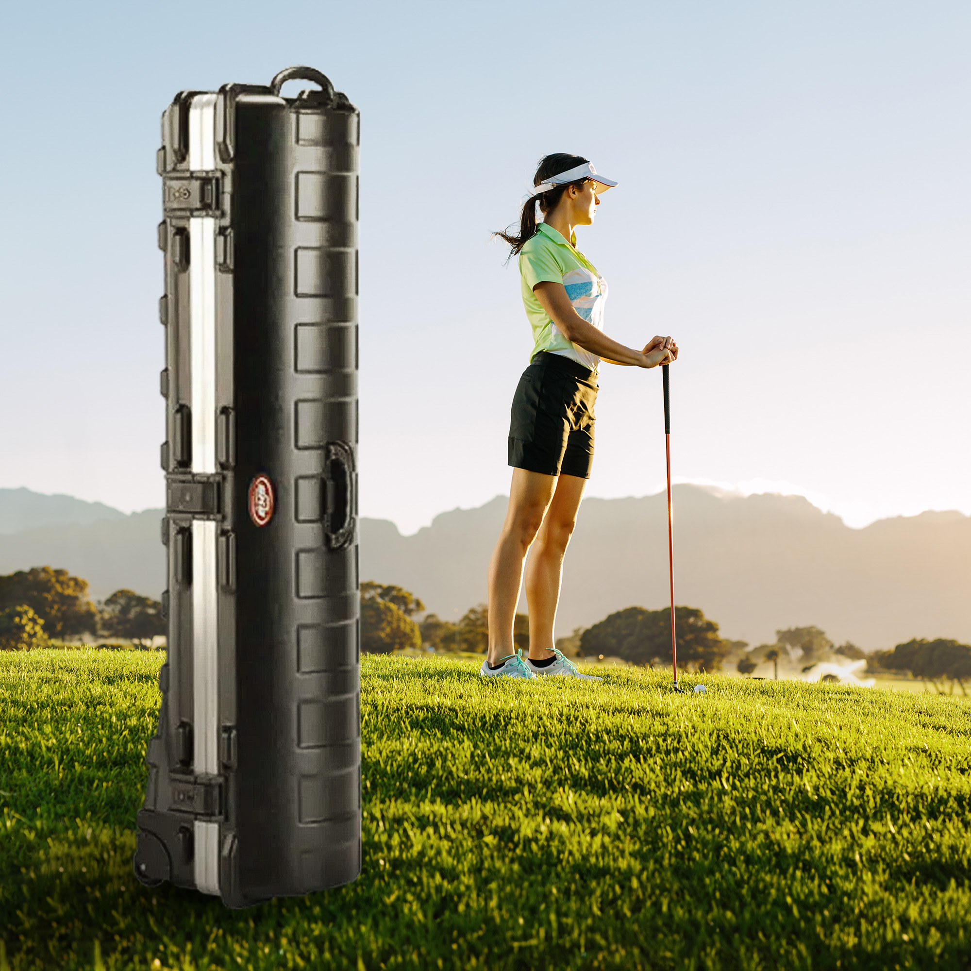 SKB Cases ATA Standard Hard Shell Plastic Wheeled Golf Bag Travel