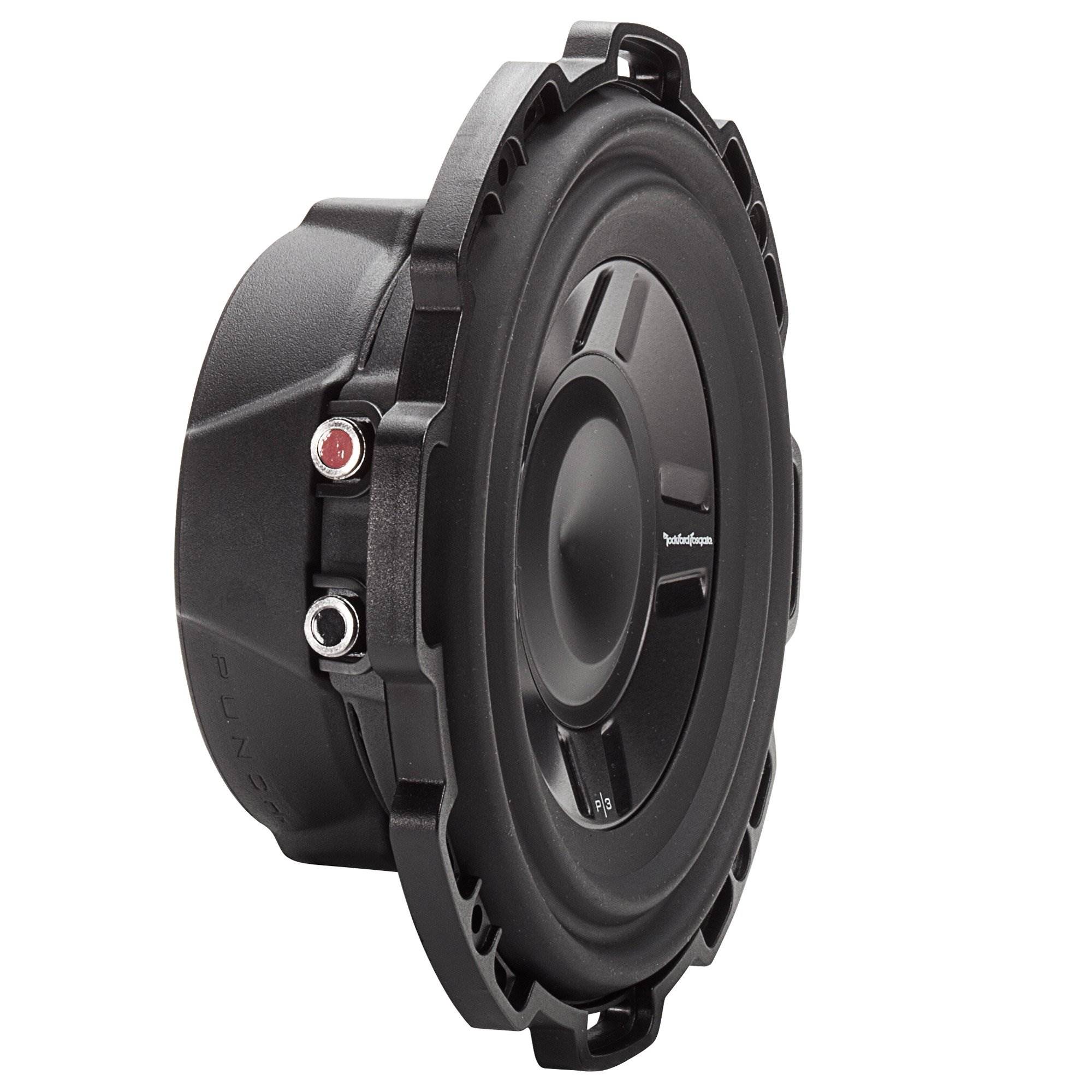 Rockford Fosgate 8" 300W Car Audio Shallow Mount 4 Ohm DVC Subwoofer