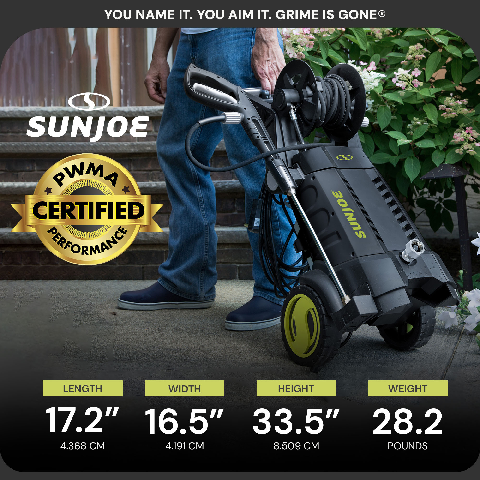 Sun Joe SPX3001 14.5-Amp 2030 PSI Pressure Washer with Hose Reel
