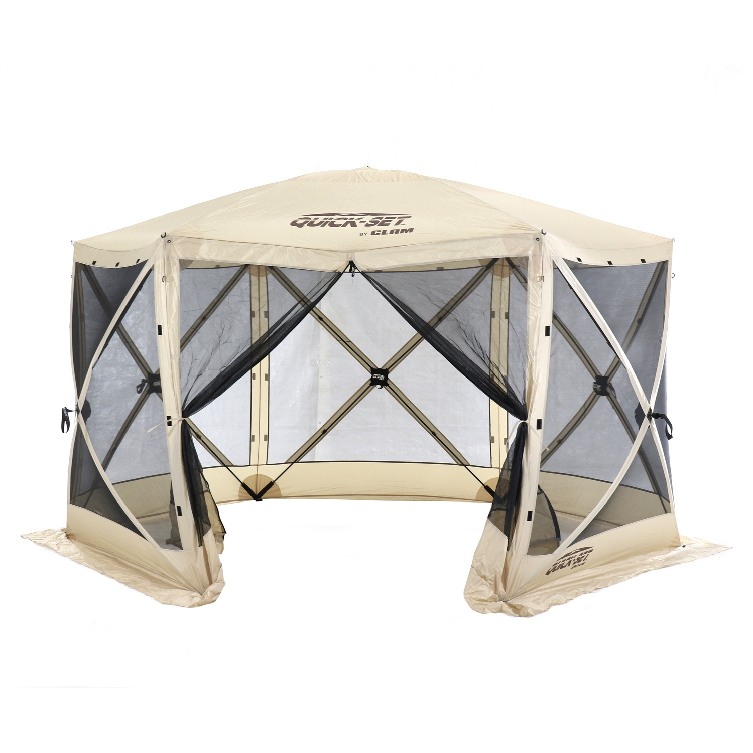 CLAM Quick-Set Escape 12 x 12 Ft Portable Camping Outdoor Gazebo Canopy ...