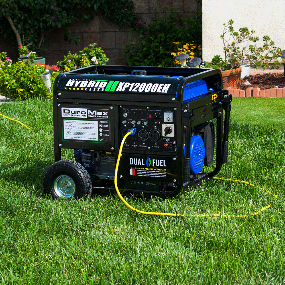 DuroMax Durable 12000 Watt 18 HP Hybrid Gas Propane Generator (For