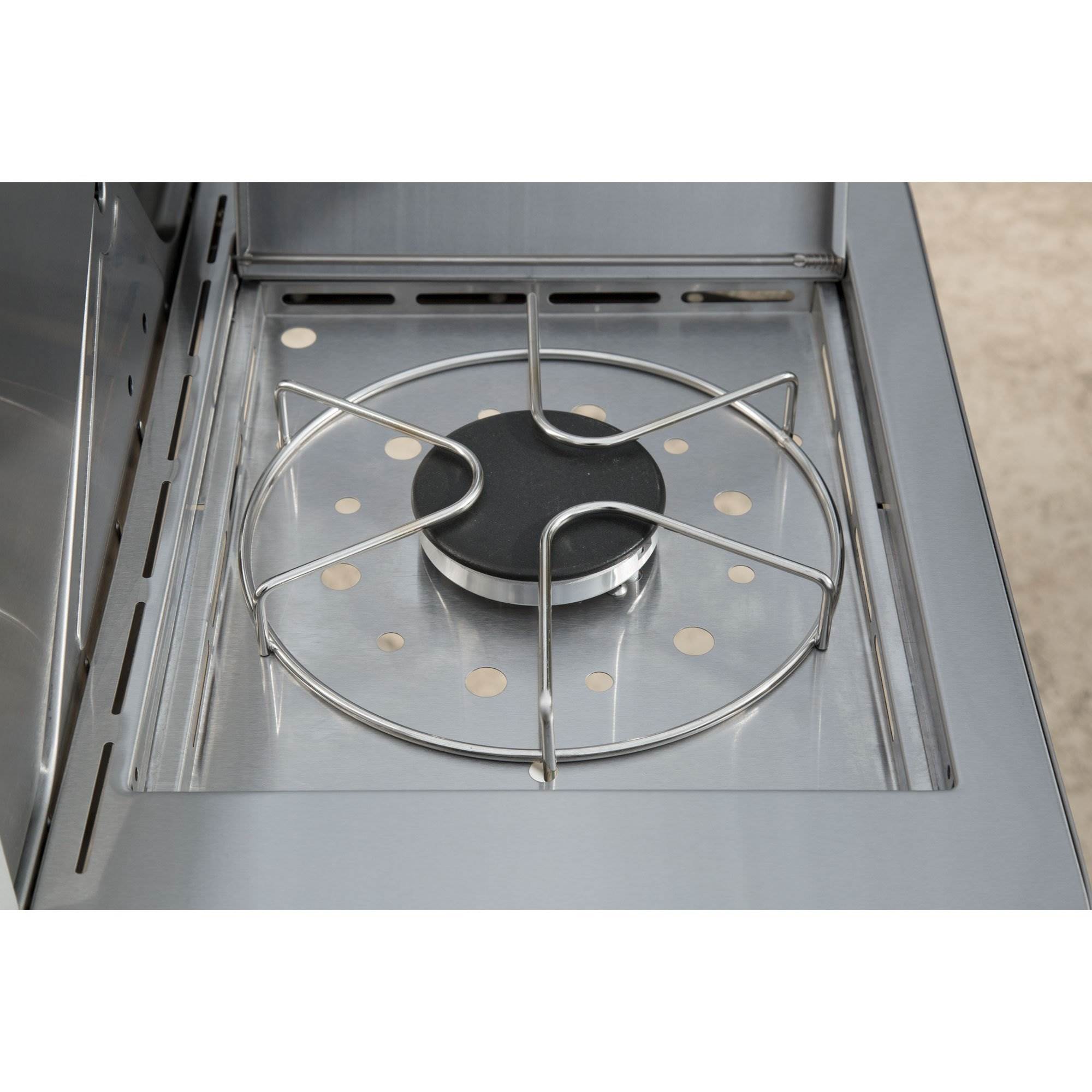 Monument Grills Porcelain 4 Burner Propane Gas Grill with USB LED Light