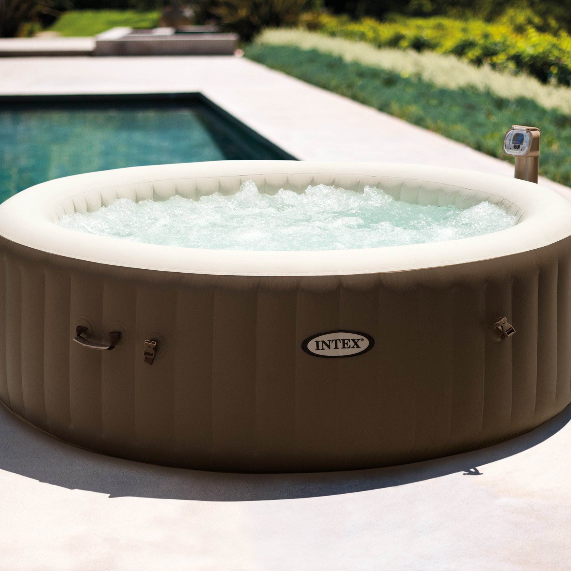 Intex Purespa 6 Person Inflatable Spa Portable Hot Tub With Cupholder And Headrest 78257324804 Ebay